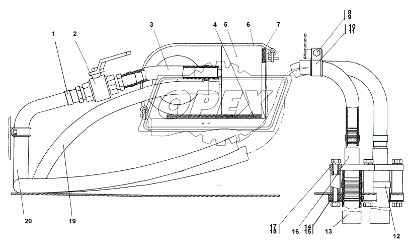 1101-47-1СП Установка отопителя кабины